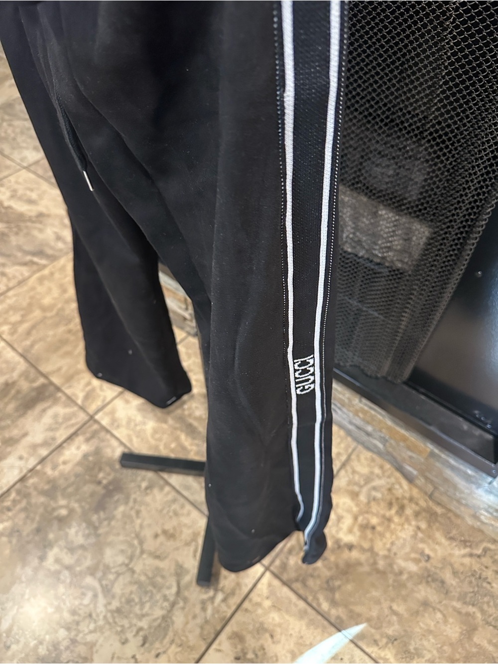 Black Track Jacket and Pants Set with White Stripe size S - Picture 4 of 5